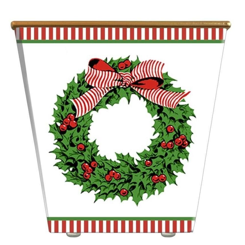 Holly‎ Wreath Cachepot Container